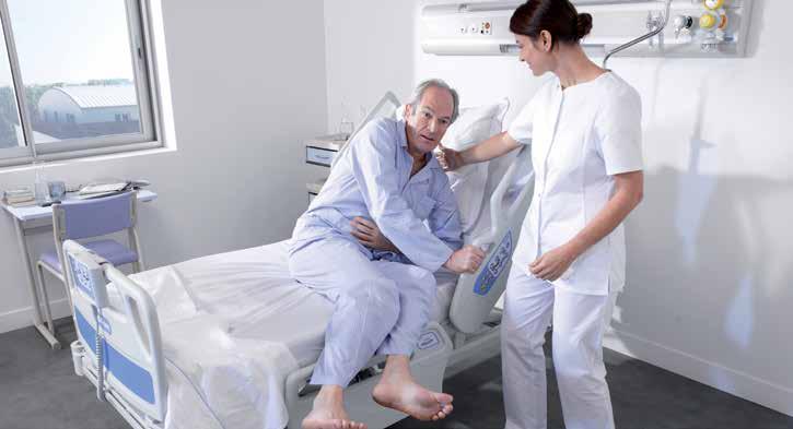 Intuitiva mobilitetsfunktioner främjar patientens självständighet och snabbare rehabilitering Uppfattningen att säker och tidig mobilitet hjälper patienter att återhämta sig snabbare stöds av