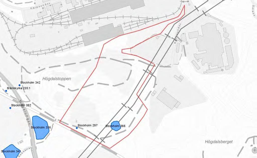 ursprungliga terrängen har nästan helt och hållet täckts över redan under början av 1950- och början av 1960-talet.