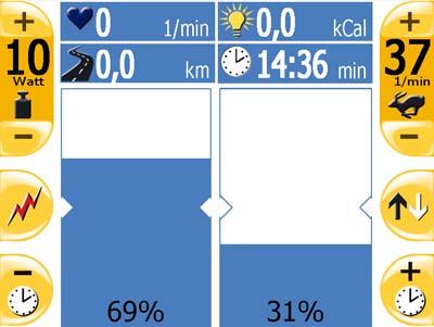 visar knappsats lås, röststoppt styrning av/på, koppling till skriva för träningsdata 3 STOP/Pause knapp (se s. 24) 4 Fot/Hand knapp för ben/överkroppstränare (se s. 25) 5 Anti-spasm funktion (se s.