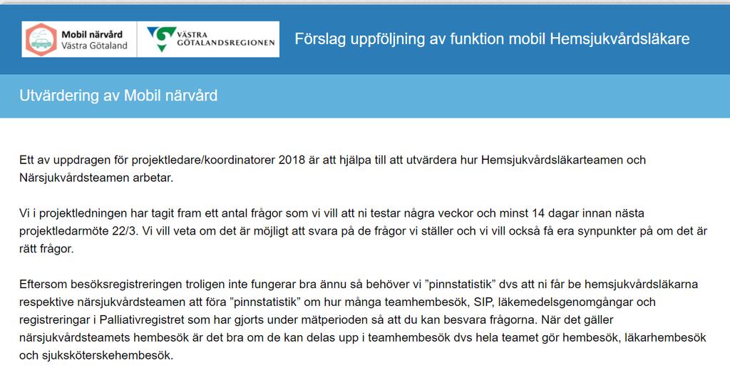 22/3 på projektledarträff.