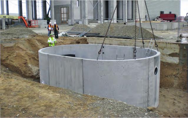 Armerade betongelement Till regnvattenbassänger och slambassänger Bassängelement tillverkade av det tyska företaget Mall Umweltsysteme som framställer betongprodukter av mycket hög kvalitet.