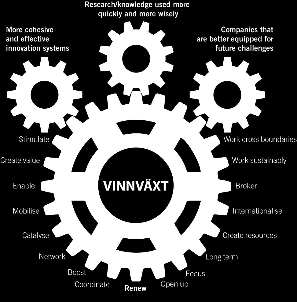 VINNVÄXT är en drivkraft för att skapa en dynamisk innovationsprocess Funktioner och förmågor som saknas