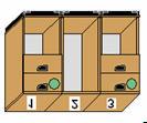 2P1200 och 2L1200 finns med 2, 3, 4, 6, 8 respektive 12 lådor. Mitten facket går att få utan lådor.