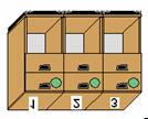 Till skåp med 2 eller 4 lådor finns följande inredningar: 2 VDIV (avdelare) till fack 1 och 3 2 Trähyllor till fack 1 och 3 3 VDIV