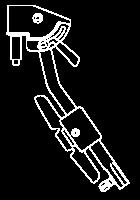 Armstöd Höjdjusterbara med massiv platta längd 25 cm höger 25172-1 X vänster 25172-2 X