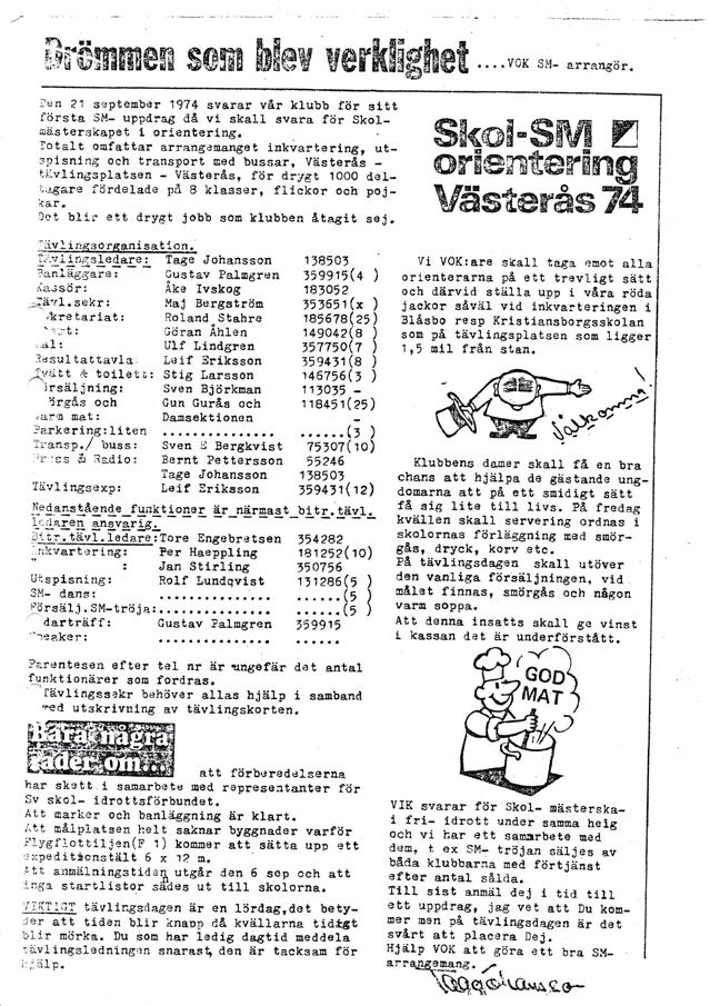 Drömmen som blev verklighet Drömmen som blev verklighet var rubriken på en artikel i dåvarande VOK-bladet av år 1974.