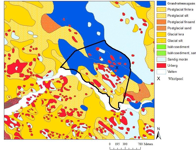 4.1.1 Val av modelldomän Jordmånen i den mättade zonen konstaterades från jordlagerföljdsundersökningar, se avsnitt 6.5.