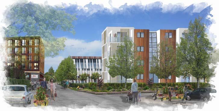 Bostäder Ett av måle med plaprogrammet är att möjliggöra fler bostäder i cetrum, eftersom bostadsbriste är stor i kommue.