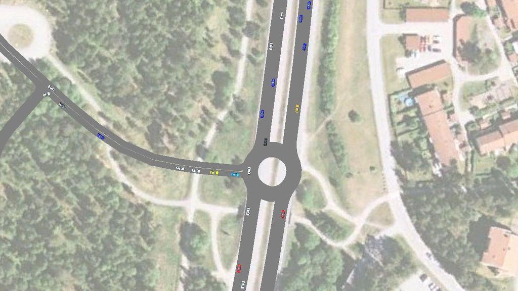 6.2.2 Korsning Mätarvägen (B) Idag finns ingen koppling för biltrafiken mellan Mätar- och Granhammarsvägen. All trafik från Mätarvägen måste köra ut till Granhammarsvägen via Effektvägen.