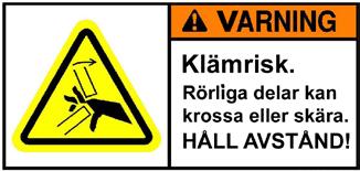 Parkera maskinen på ett plant underlag. 2. Stäng av motorn och slå till parkeringsbromsen. 3. Ta bort startnyckeln från tändningslåset. 4.