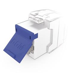 Koppar Verktygslöst skärmat jack, kat 6A - SLIM Mycket kompakt skärmat jack som är enkelt att kontaktera, för datanät med 10G prestanda.