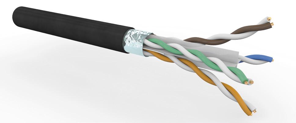 Gigamedia kopparkabelsystem kat 6 skärmat 100 Mbps KAT6 (Klass E) 0 10 Gbps 100Base-T 1000Base-T 1000 Mbps 10GBase-T Koppar Gigamedia datakabel kat 6 F/UTP HF Skärmad blå halogenfri nätverkskabel kat