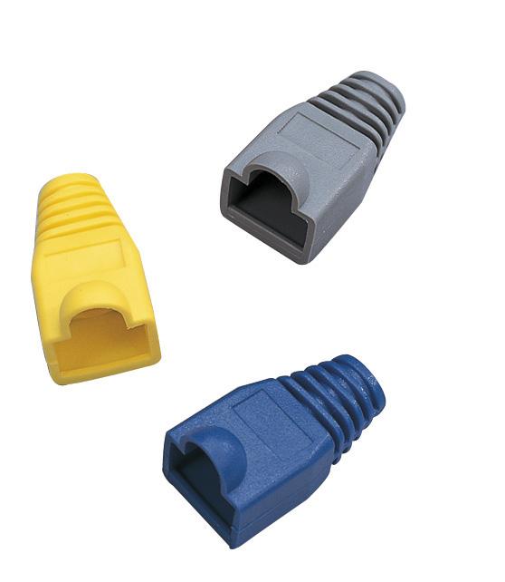 flertråd Modularkontakt RJ45 STP kat 5e/6 flertråd Modularkontakt RJ45 UTP kat 5e/6 2 delar 10 st 10 st 10 st Böjskydd för RJ45