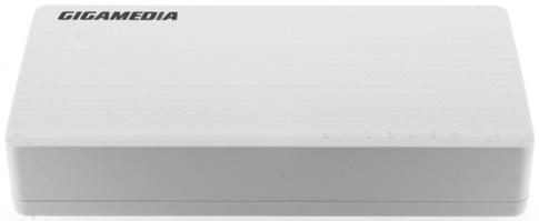 Gigamedia switchar, desktop och 19 Miniswitch 8 portar 10/100 Mbps Miniswitch 10/100 Mbps, med åtta portar, för små företag/hemmanätverk (SOHO). Stödjer automatisk MDI/MDIX, plug & play.