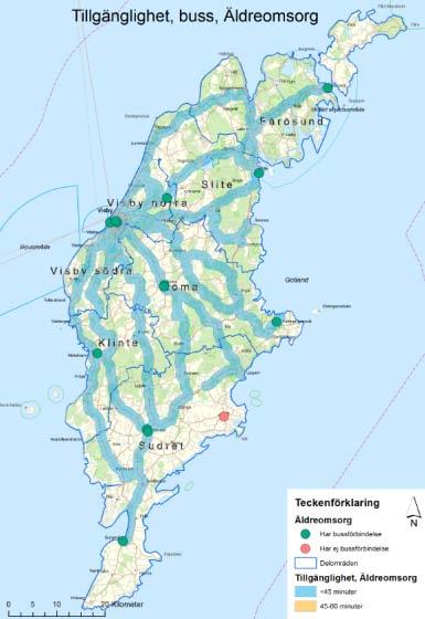 Region Gotland Ledningskontoret Remissunderlag för Strategi för ett långsiktigt hållbart serviceutbud på Gotland Tabell 18: Antal platser/boenden för särskilt boende sett utifrån befolkning.