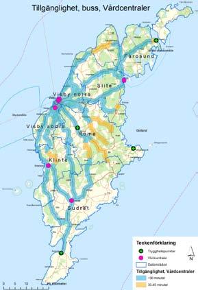 Region Gotland Ledningskontoret Remissunderlag för Strategi för ett långsiktigt hållbart serviceutbud på Gotland På Gotland har en större andel av befolkningen något längre till en vårdcentral än vad