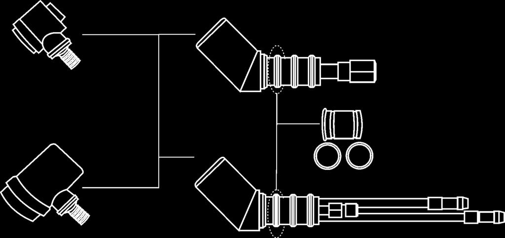 användas Levereras alla i 4 m och 8 m modeller i TIG Ergo programmet, men erbjuds även i speciallängder mot order Kan beställas som en standard applikation Vattenkyld 30-40 (803006) Adaptor (294208)