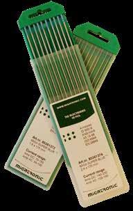 svart 80360043 Wolfram elektrod WL Ø2,4 svart 80360044 Wolfram elektrod WL Ø3,2 svart 80360092 Wolfram elektrod WL20 Ø,6 blå 80360094 Wolfram elektrod WL20 Ø2,4 blå