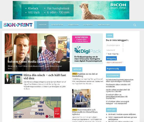 OG Om Sign og Print Vi overvåker publiseringsindustrien og følger utviklingen på alle ledd i verdikjeden, fra informasjonsbehandling og originalfremstilling helt frem til distribusjon.