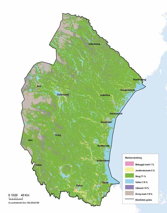 Sammansättningen och volymen av det vatten som avrinner från land beror till stor del på hur marken används,
