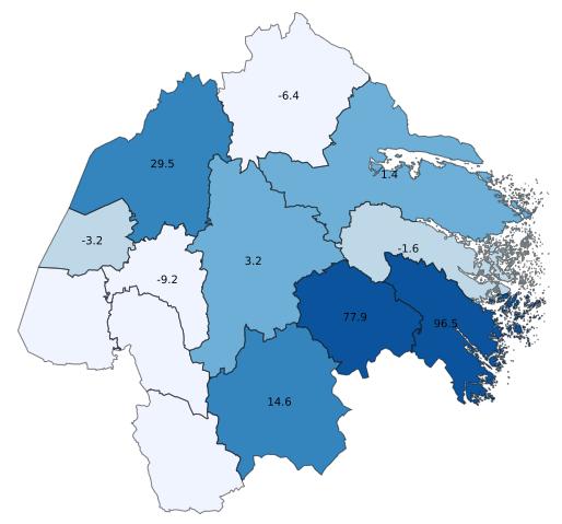 Gästnätter i Östergötlands län, jan-apr 2018 334 952 gästnätter