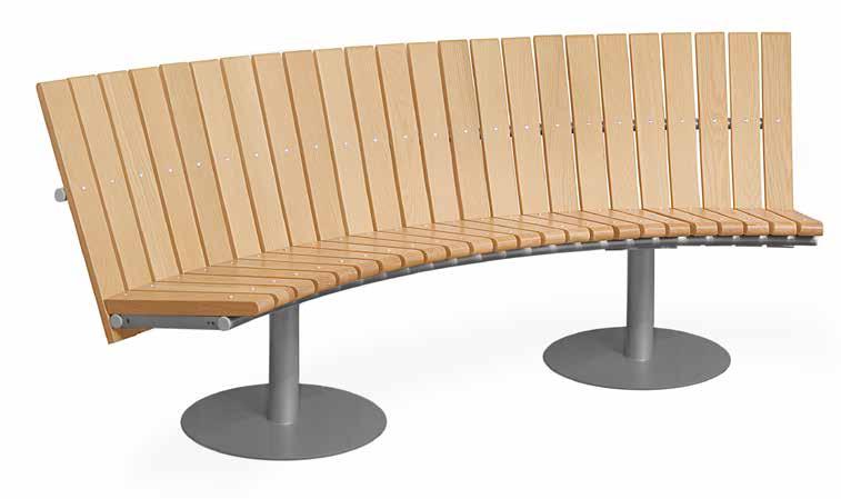 CIRKUM soffa, låg rygg Design Anders Ekegren Lackat ljus- eller mörkgrått stålstativ. Sits i massiv björk, ek eller björklaminat. Finns som rak och svängd modell. Kopplingsbar.