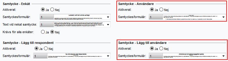 Samtycke Normalt skapas användare i systemet av en administratör. Detta görs i menyn Administration > Användare, via knappen Lägg till användare, från en importfil eller via LDAP.