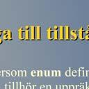 Uppräkningstyper - enum Varje