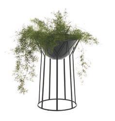 LISTA SVERIGE 2018 CIRCUS PLANTER, O 2 ASIS Ø 400 H 580 O 2 ASIS FORMFJORD Växtförvaring i lackerad metall (exkl. planteringskärl). Stativ vit- alt. svartlack. Växtutrymme Ø400 mm, höjd 200 mm.