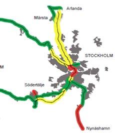 relaterade till anläggningsorsaker för både gods- och persontåg (se bild 25). Persontåg har generellt medelstora merförseningar dock finns ett fåtal sträckor med stora merförseningar t.ex.