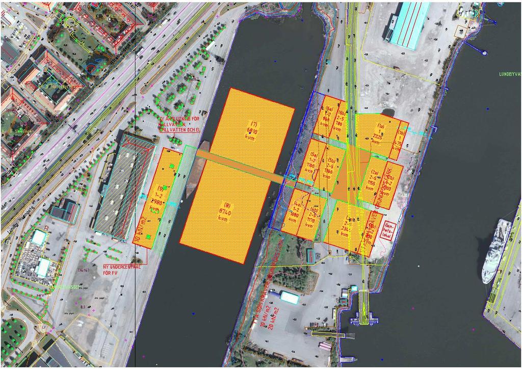 KONCEPT 2016-03-01 Figur 6.1 Planerad utformning av temporära bostäder vid Frihamnen.