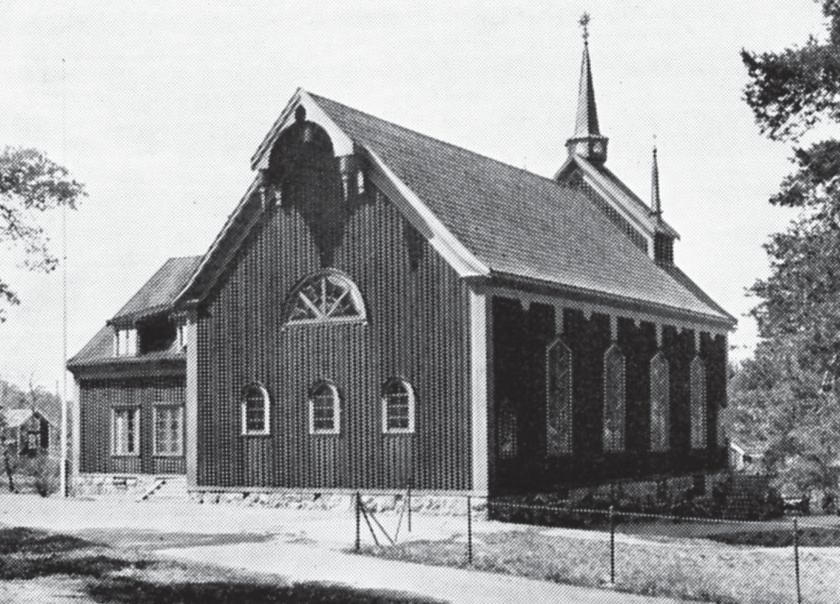 ANDREASKYRKAN, SKOFTEBYN Andreaskyrkans utseende före inputsningen av fasaderna 1948.