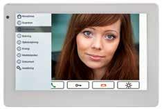Porttelefon med integrerad läsare och elektronisk namnvisning Byggnaden har en display