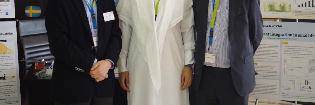 Dhabi som samlade 500 solvärme experter från hela världen. Absolicon ställde ut med en stor monter och deltog med fyra personer i arrangemanget.
