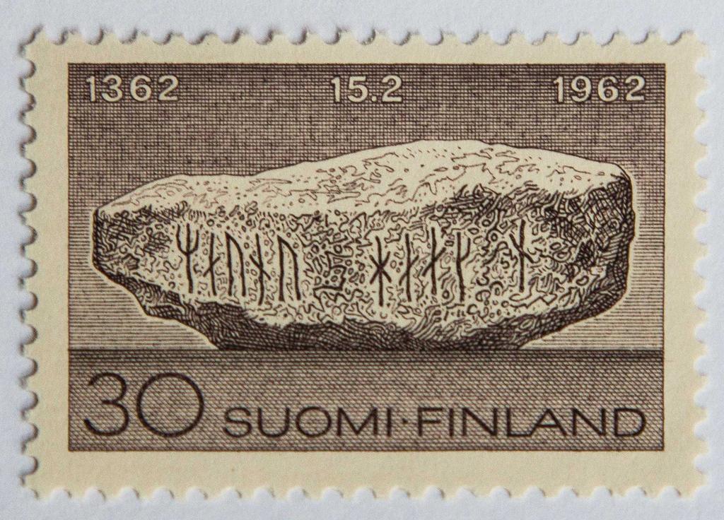 Finska Postverket gav ut ett frimärke (Garoff, familjearkiv) 15.2.