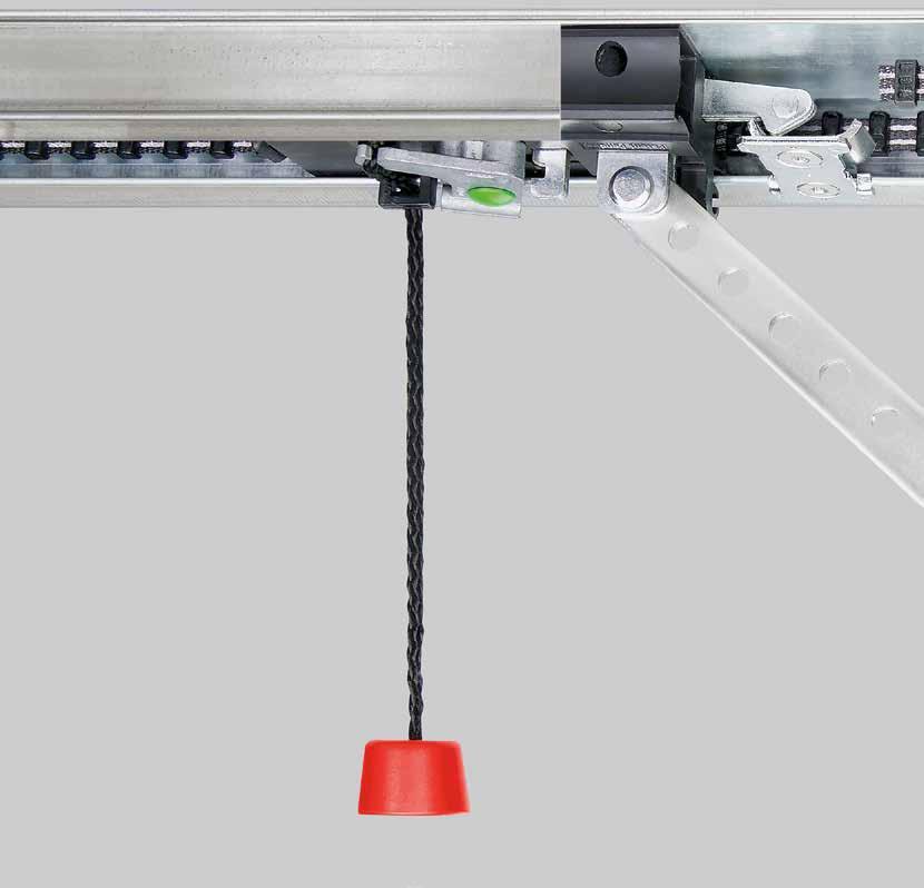 MOTORSKENA Standard för alla garageportsmotorer Mycket platt styrskena Eftersom styrskenan bara är 30 mm hög passar den alla vanliga garageportsmotorer och är därför perfekt även för