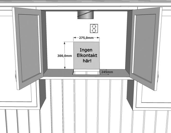 Kanaler genom inner- och yttertaksbjälklag samt i kallutrymmen skall vara isolerade Vi rekommenderar 160mm ventilationsrör till spiskåpor med separat kanal.