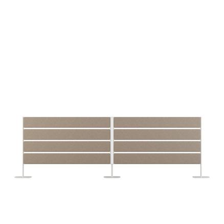 En familj repeterbara rumsavdelare och en dämpad paviljong, för möten och arbete. Designen har ett tydligt horisontellt uttryck, inspirerat av landskapet i norra Sverige.
