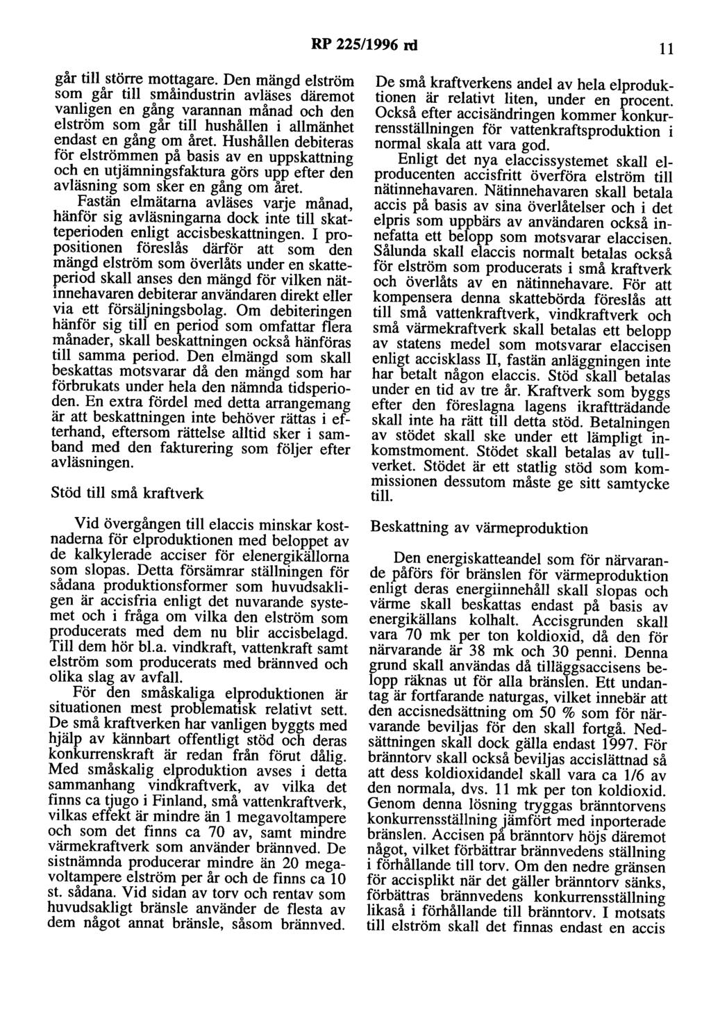 RP 225/1996 rd 11 går till större mottagare.