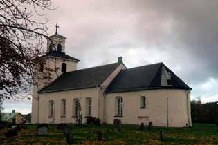 Medeltida taklag 37 Rekonstruktion av medeltida takstolstyp i Gällinge kyrka utifrån återanvända högben. Skiss 1 :50. Kvibille kyrka från sydost. Koret förlängt 1673, tornet byggt 1831.