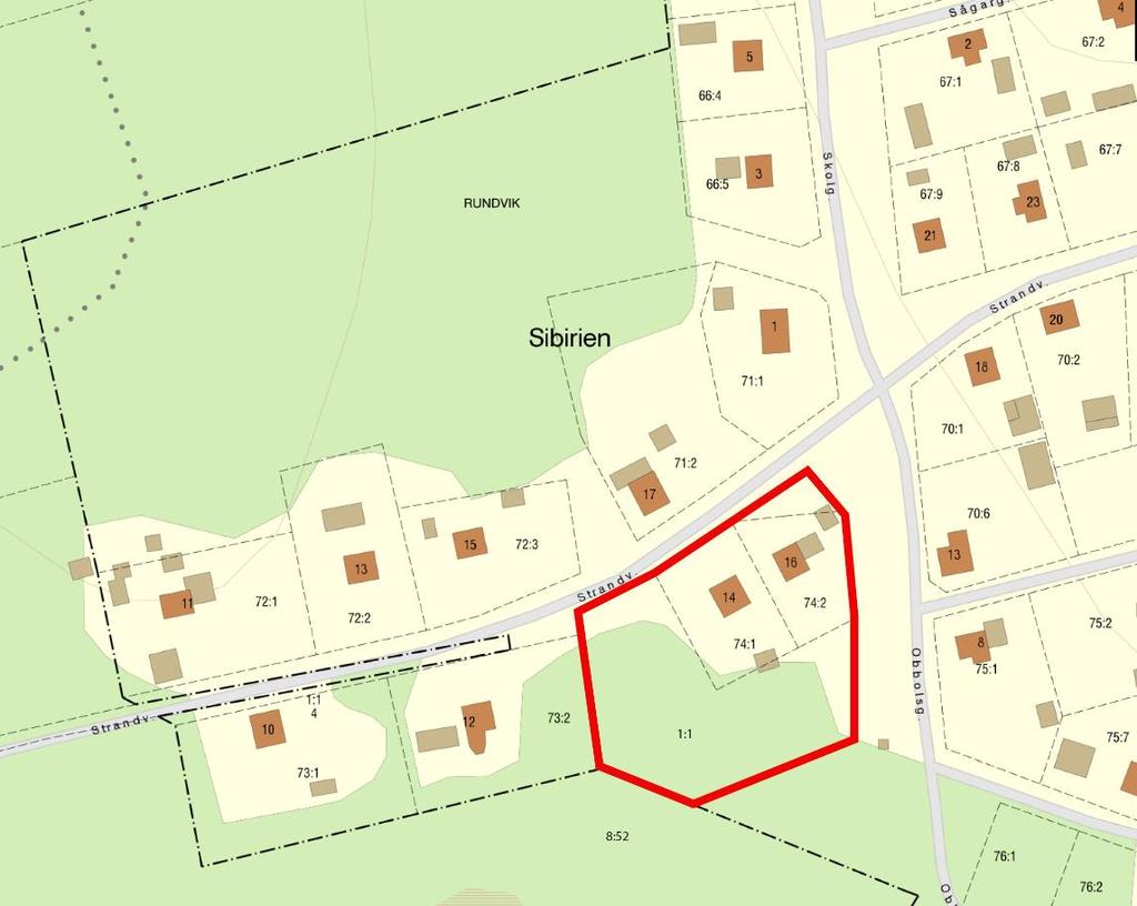 2018-08-20 2018-405-214 6 (17) Markägoförhållanden Planområdet innefattar fastigheterna Rundvik 74:1 och Rundvik 74:2 som ägs av privatpersoner och del av