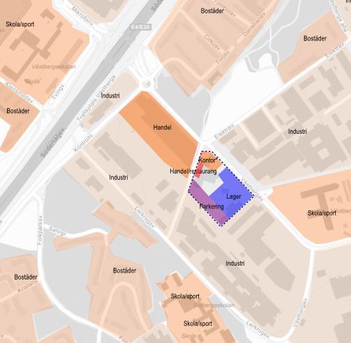 Kv. Lönelistan 1 och Timpenningen 1 & 2 Sida 12 (44) I Tabell 1 redovisas de antaganden som gjorts om befolkningstäthet. Tabell 1 Uppskattad befolkningstäthet i området.