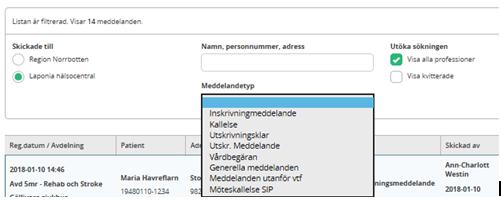 ÖPT/ÖRV Pågående SIP = Pågående samordnade individuella planeringar där enheten är berörd Att göra - I rutan visas aktiviteter som ska göras ex.