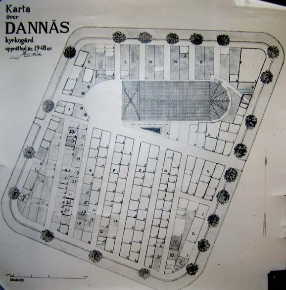BYGGNADSVÅRDSRAPPORT 2007:14 9 Sammanfattande beskrivning Dannäs kyrkogård består av en äldre och i söder en yngre del från 1983. Den äldre delen med kyrkan i norr har medeltida ursprung.