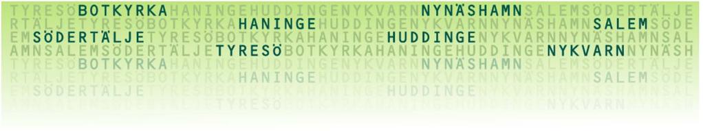 2012-04-24 Kommunstyrelserna i Botkyrka, Haninge, Huddinge, Nynäshamn och Tyresö Ändrad kostnadsfördelning för Södertörns överförmyndarnämnd samt nytt avtal om den gemensamma nämnden 1.