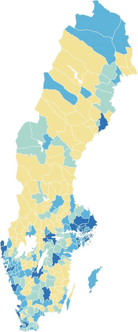 Det högsta bostadsbyggandet på 25 år Färdigställda lägenheter i flerbostadshus och småhus i årsgenomsnitt för perioden 2013-2017, per 1000 invånare Balansera dyra bostäder för välbärgade mot behoven