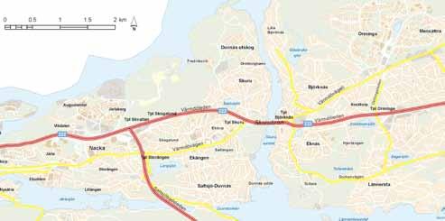 1 Bakgrund 1.1 Brister och problem Värmdöleden (väg 222), är den huvudsakliga förbindelsen mellan Stockholm och östra Nacka samt Värmdö.