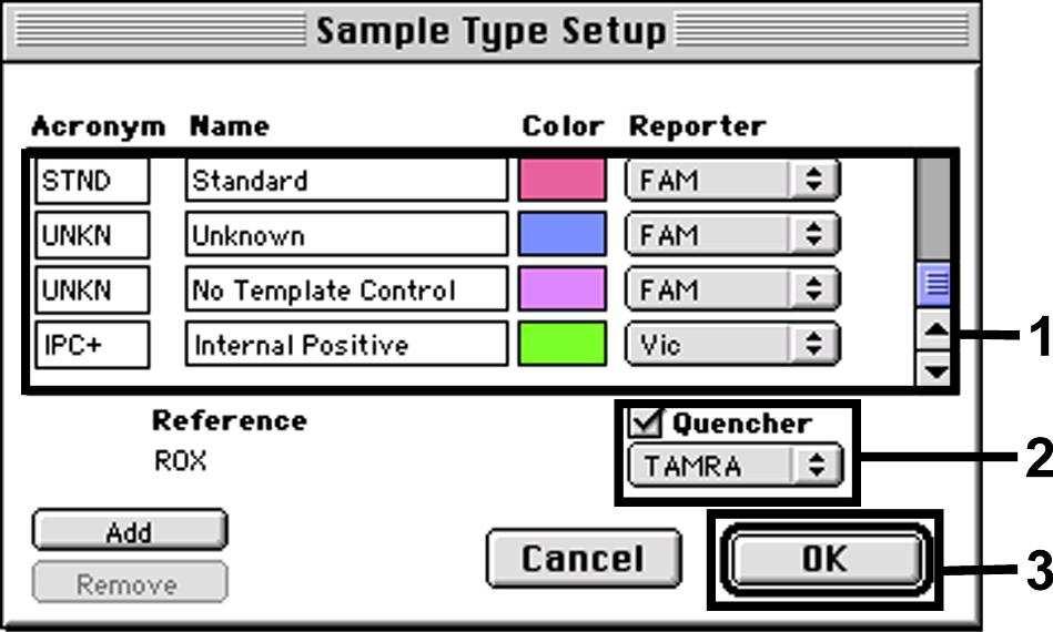 Detektion Reporter Quencher VZV-DNA FAM TAMRA Internkontroll (VZV TM IC) VIC TAMRA För mätning av VZV-DNA med hjälp av VZV PCR Kit väljer du enligt tabellen Reporter-färgämnet FAM.