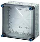 Tomkapsling med transparent lock Mi 0100 E 22 916 35 Inbyggnadsmått B 275 x H 125 x D 150 mm Max.
