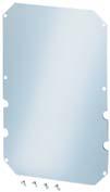 Montageplatta B 265 x H 415 mm Godstjocklek 4 mm För tomma Mi-lådor storlekarna 3, 4, 6 Med fästskruvar 415 265 Mi MP 4 E 22 916 43 Montageplatta B 265 x H
